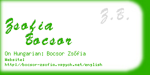 zsofia bocsor business card