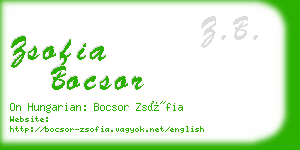 zsofia bocsor business card